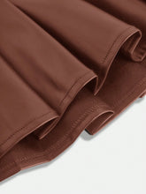 Young Girl All-Match The Cheapest Woven Plain Solid Color PU Leather Bodycon Pleated Mini Skirt